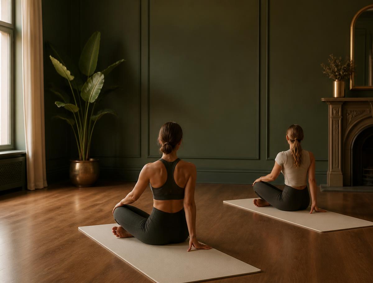 Mat class at Veda Pilates studio